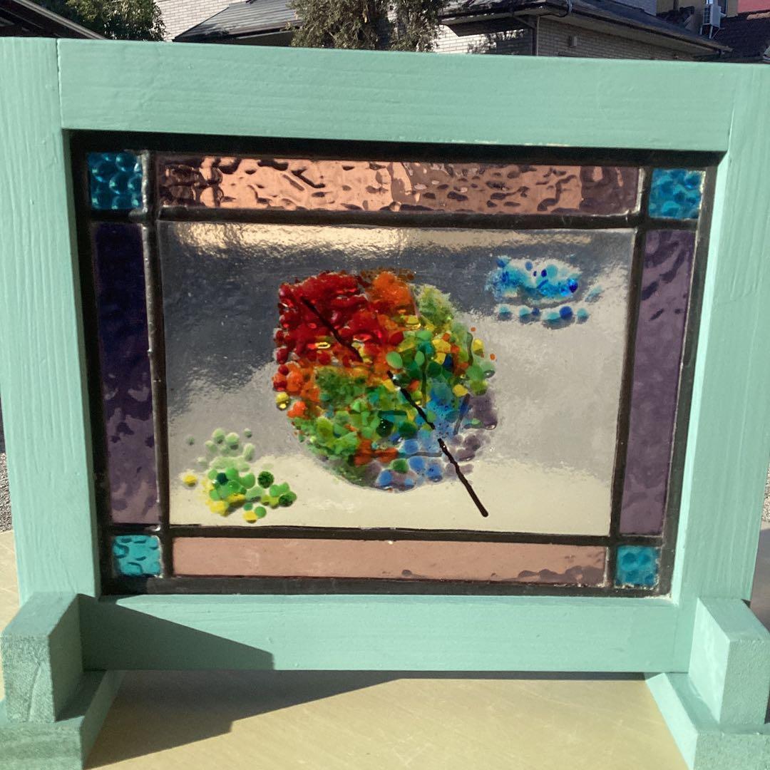 ステンドグラスミニパネルFPリーフ(1439)