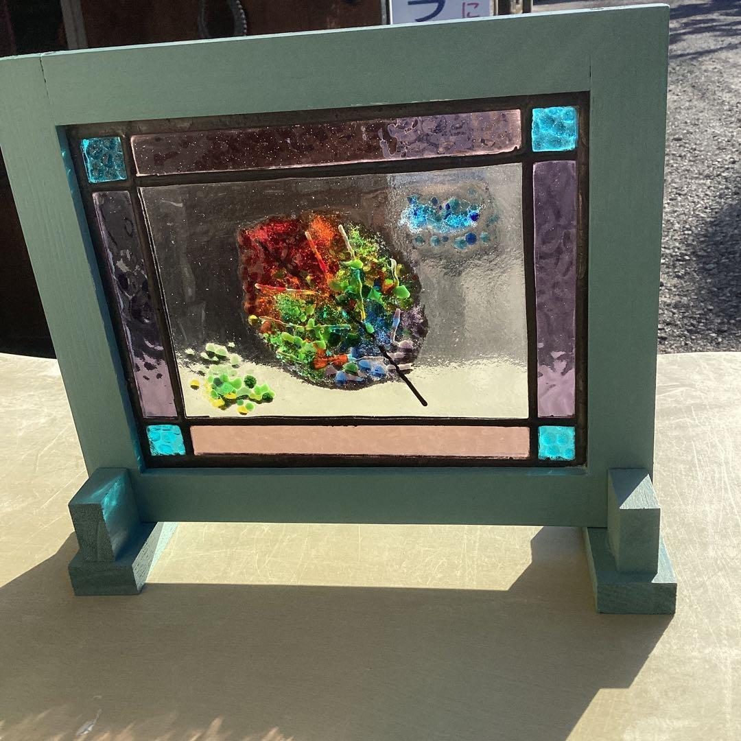 ステンドグラスミニパネルFPリーフ(1439)