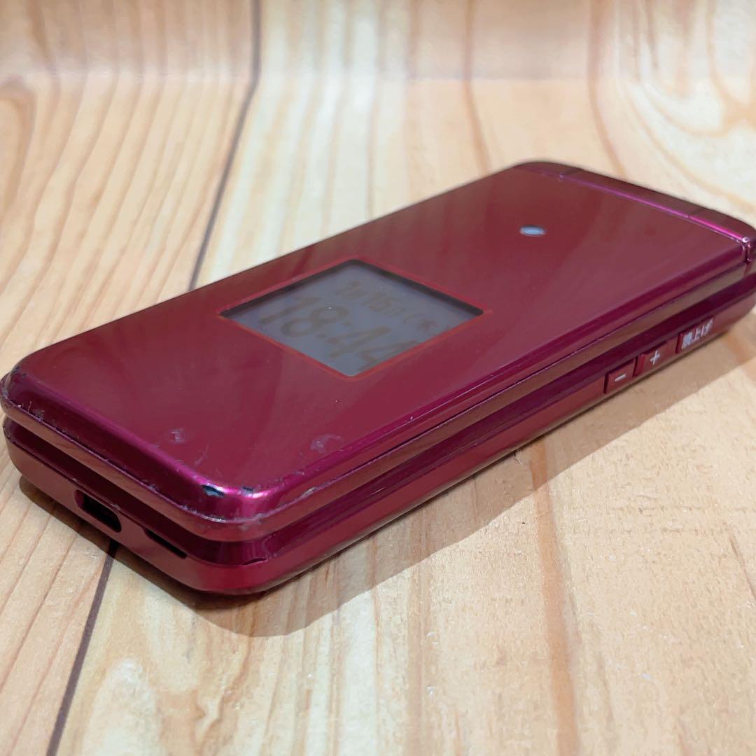 SIMフリー 本体 かんたんケータイ KYF41 184G4 ワインレッド