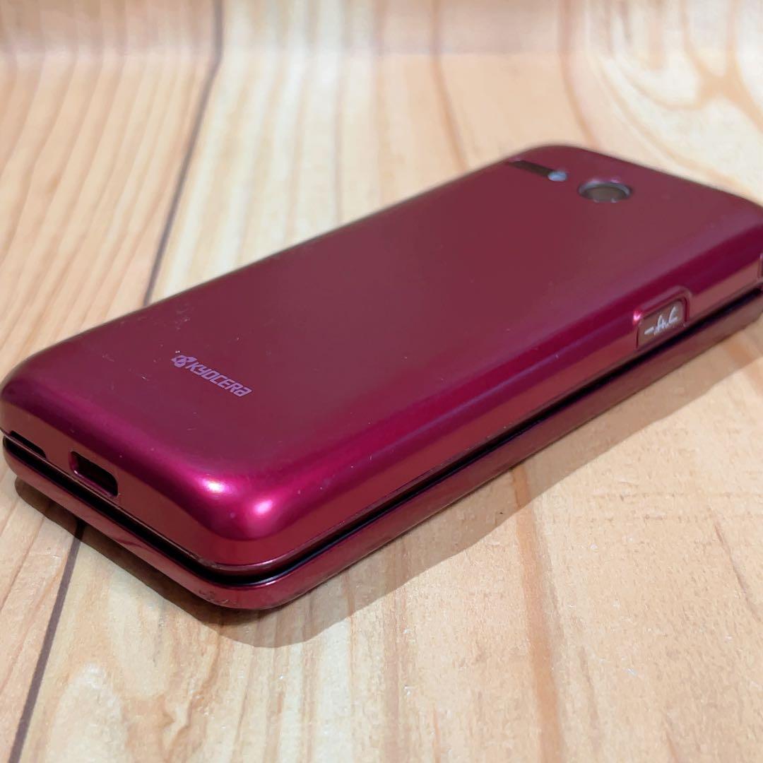 SIMフリー 本体 かんたんケータイ KYF41 184G4 ワインレッド