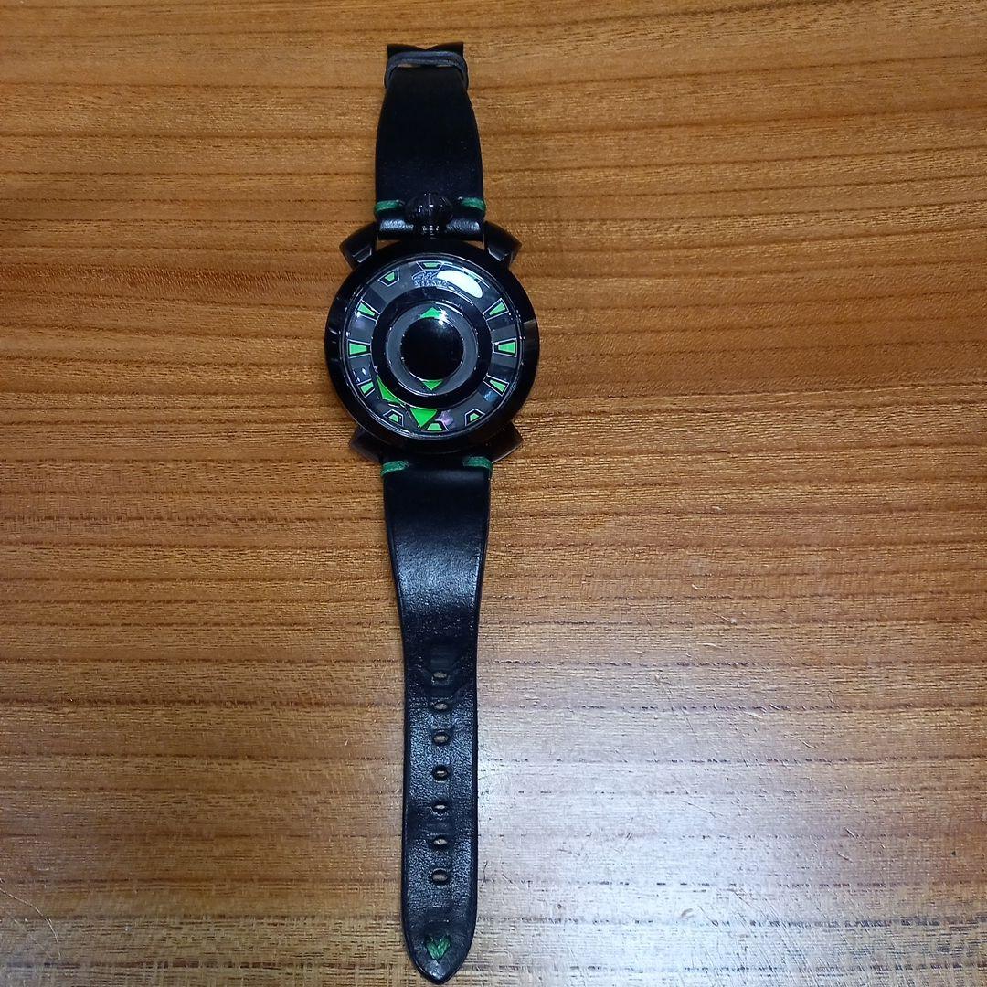 ガガミラノ 腕時計マヌアーレ48㎜【ミステリーユース】 ブラック/グリーン