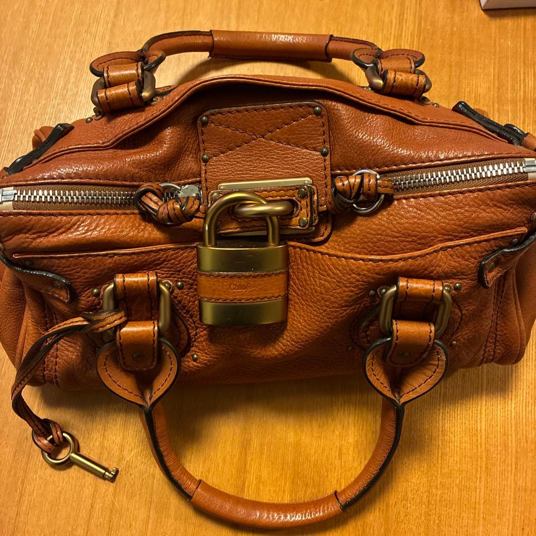 Chloé ブラウンレザー ハンドバッグ