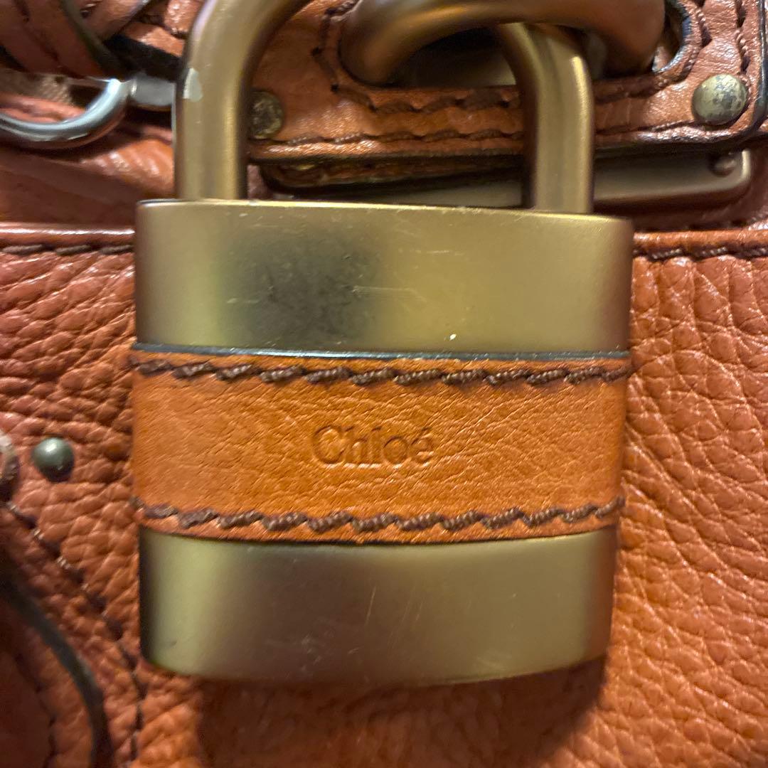 Chloé ブラウンレザー ハンドバッグ