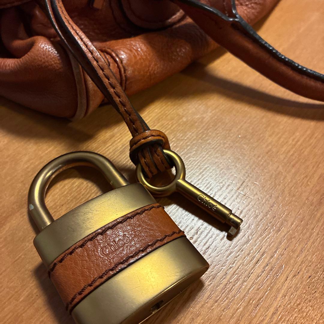 Chloé ブラウンレザー ハンドバッグ