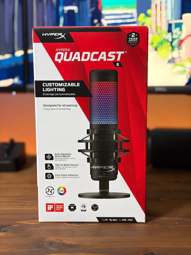 HyperX QuadCast S ブラック USBマイク 付属品完備