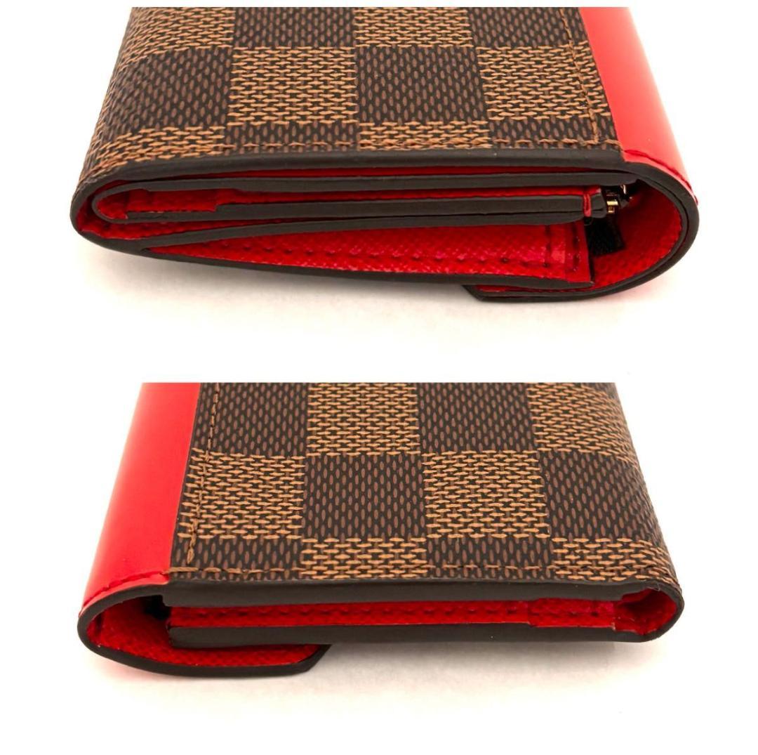 新品同様　ルイヴィトン　ダミエ　ポルトフォイユ　ゾエ　コクリコ