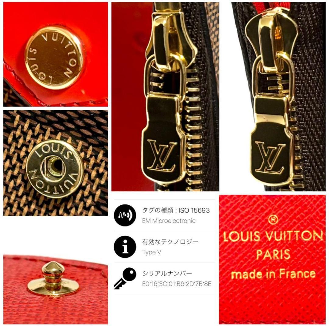 新品同様　ルイヴィトン　ダミエ　ポルトフォイユ　ゾエ　コクリコ