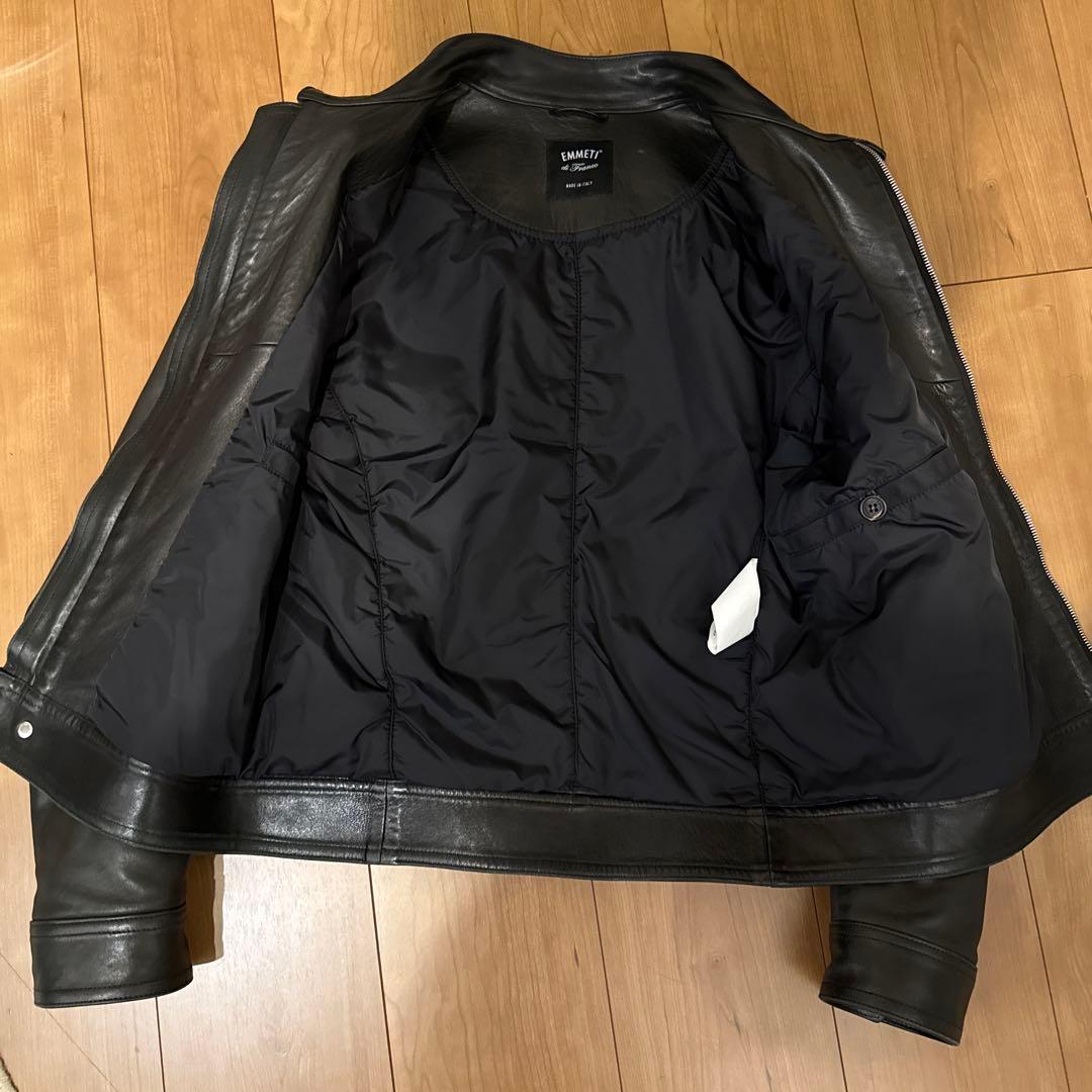 つ*ん様 EMMETI ANDREA 44 ブラックレザー シングルライダースジ