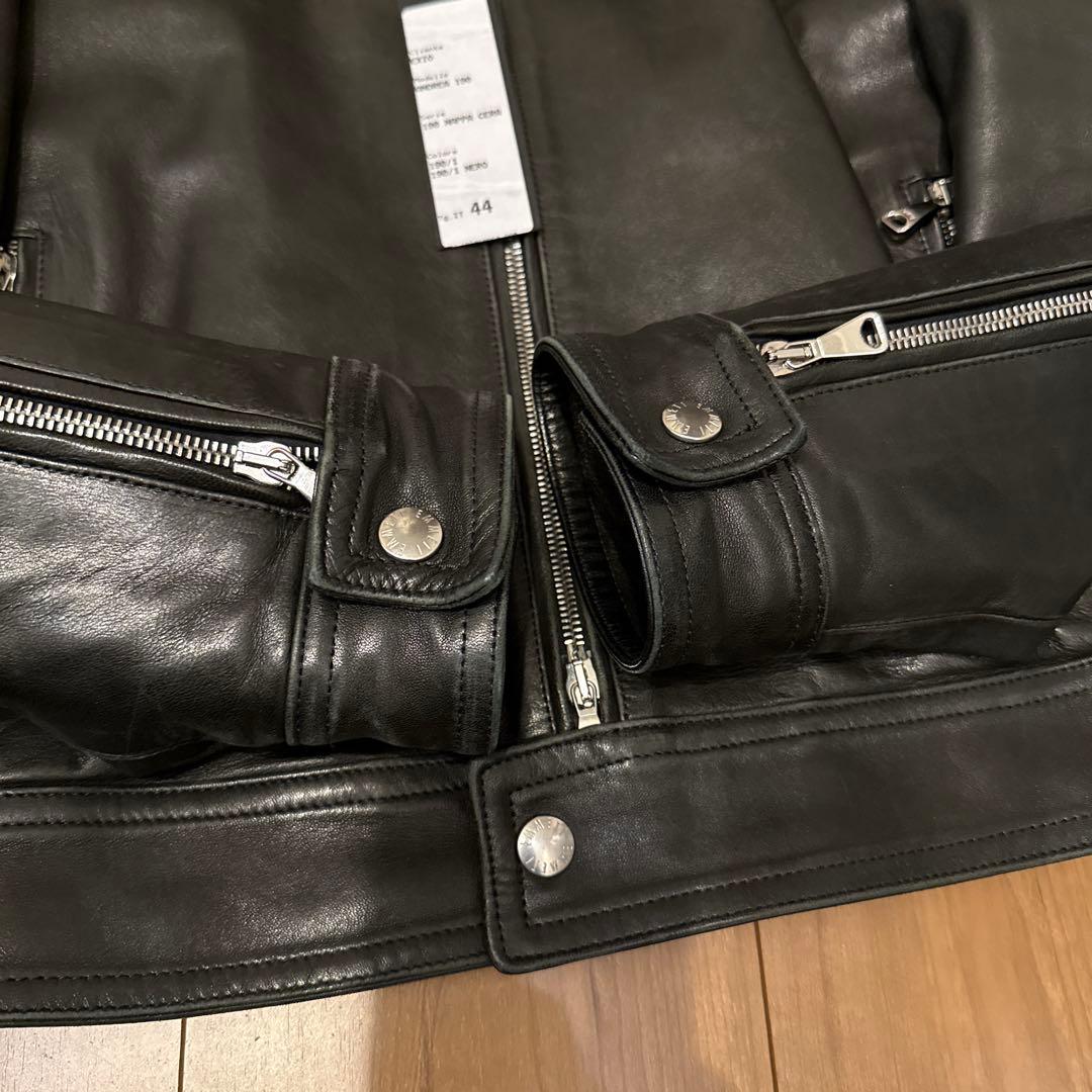 つ*ん様 EMMETI ANDREA 44 ブラックレザー シングルライダースジ