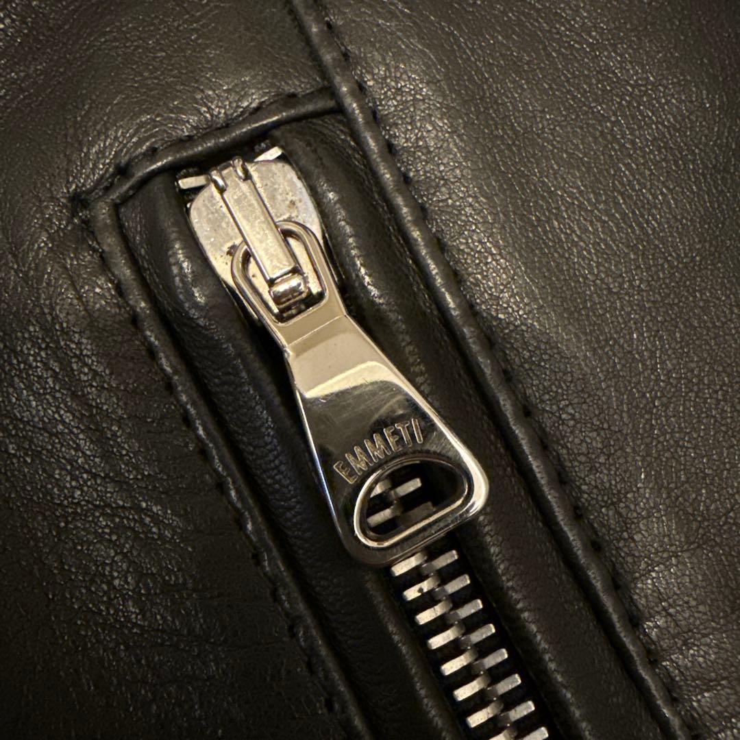 つ*ん様 EMMETI ANDREA 44 ブラックレザー シングルライダースジ