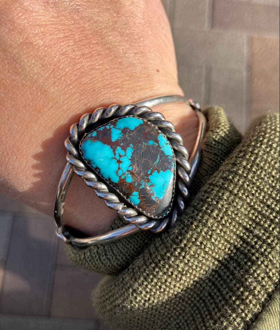 NAVAJOナバホ特大bisbeeビズビーターコイズバングル