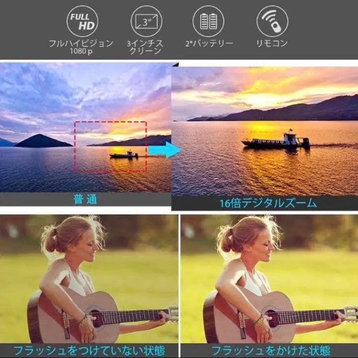 最新最先端の超高感度COMSセンサー搭載❣ハイスペックモデル♪❤ビデオカメラ