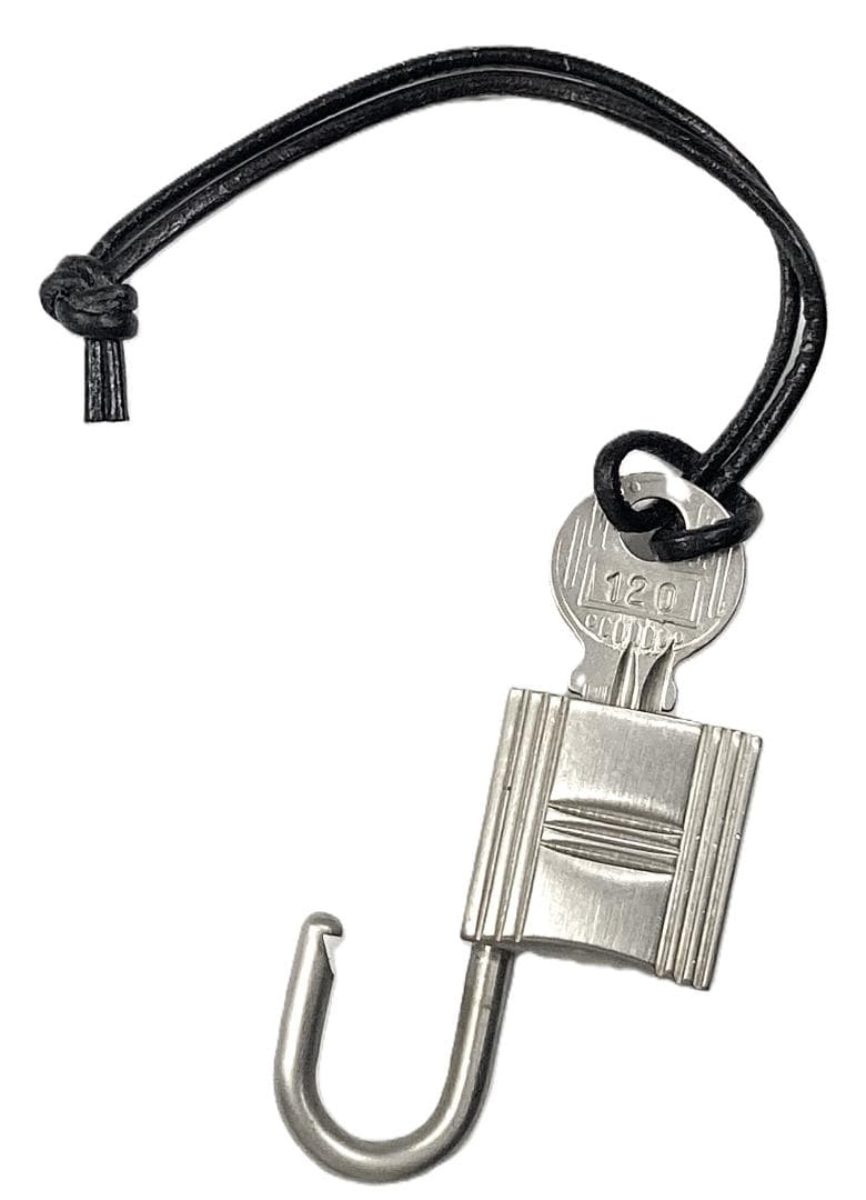 エルメス カデナ＆キー＆革紐 No.120 ツヤ消し 中古品 (77105)