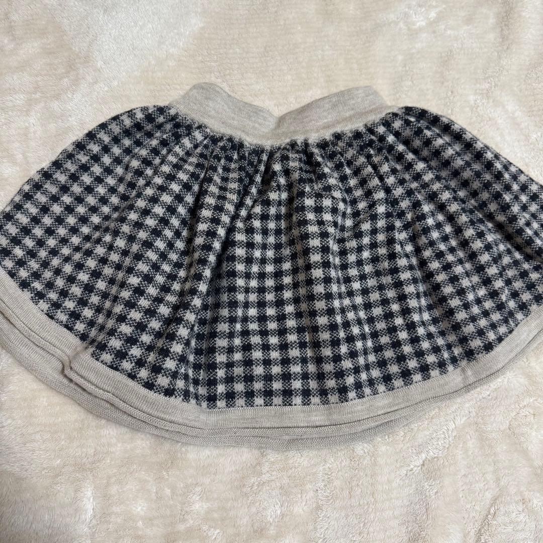 SOOR PLOOM チェックニットスカート 6Y