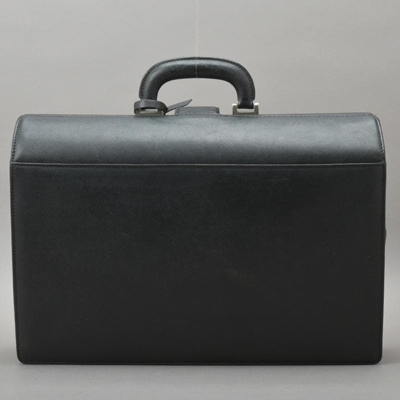 BURBERRY◇バーバリー ビジネスバッグ 鍵付き レザー ブラック 書類鞄