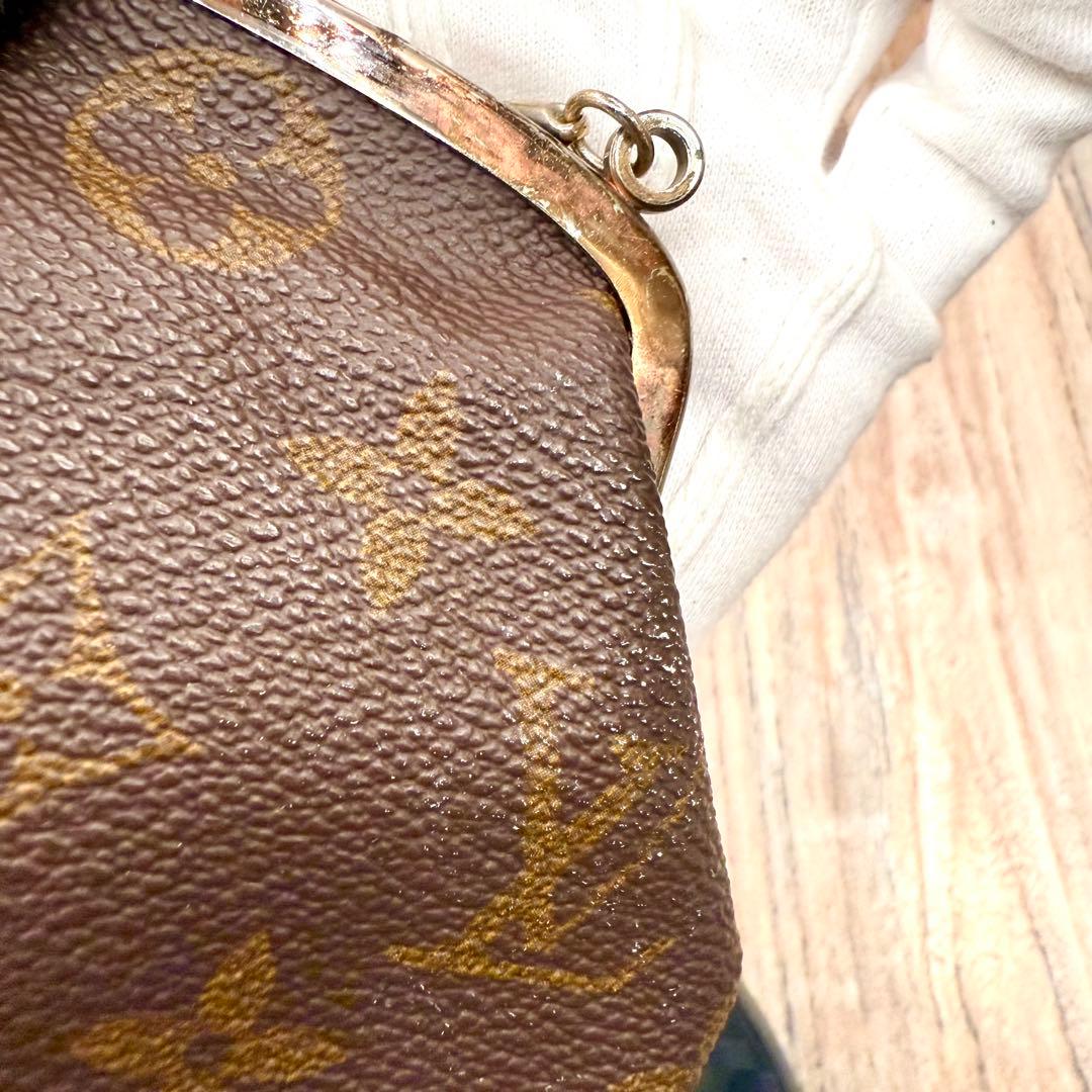 ⛄️極美品⛄️ルイヴィトン　モノグラム　がま口　ポーチ USAバケット付属品#612