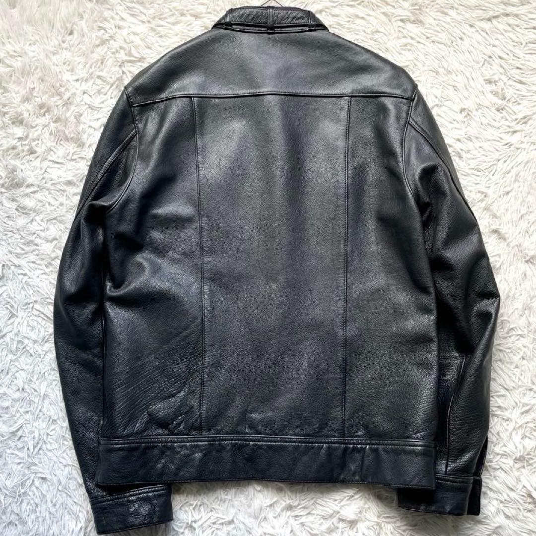 Lee×FREAK'S STORE トラッカージャケット カウレザー 黒 M