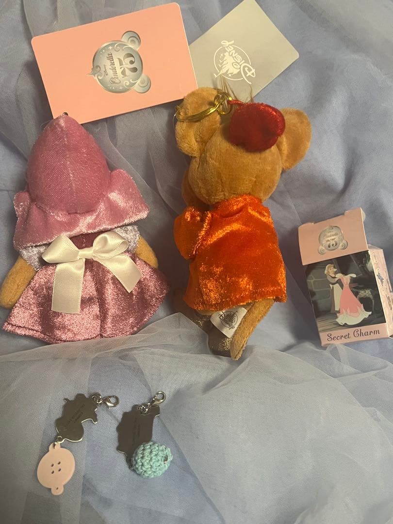 シンデレラ　パーラ　ジャック　ガス　ぬいぐるみキーチェーン チャーム　4点