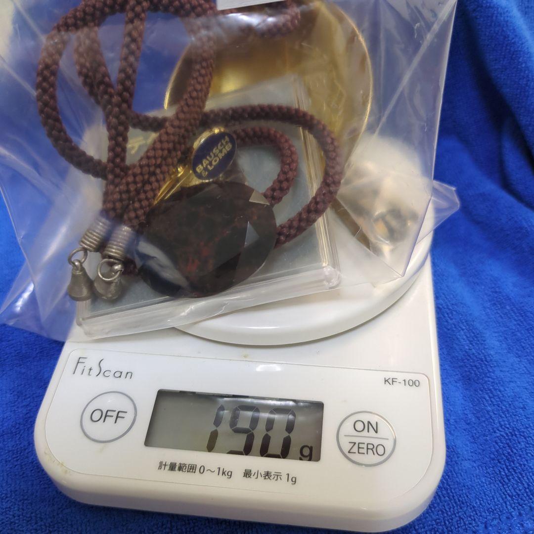 遺品整理タイピン、金杯、記念天然石ループタイ計7点