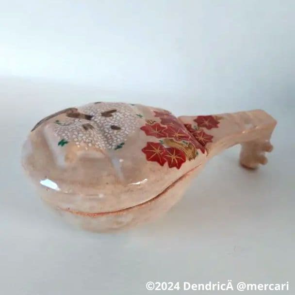 新品未使用　琵琶香合　雲錦　四代眞清水藏六作　桜　紅葉