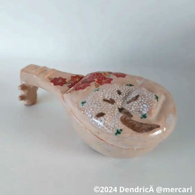 新品未使用　琵琶香合　雲錦　四代眞清水藏六作　桜　紅葉