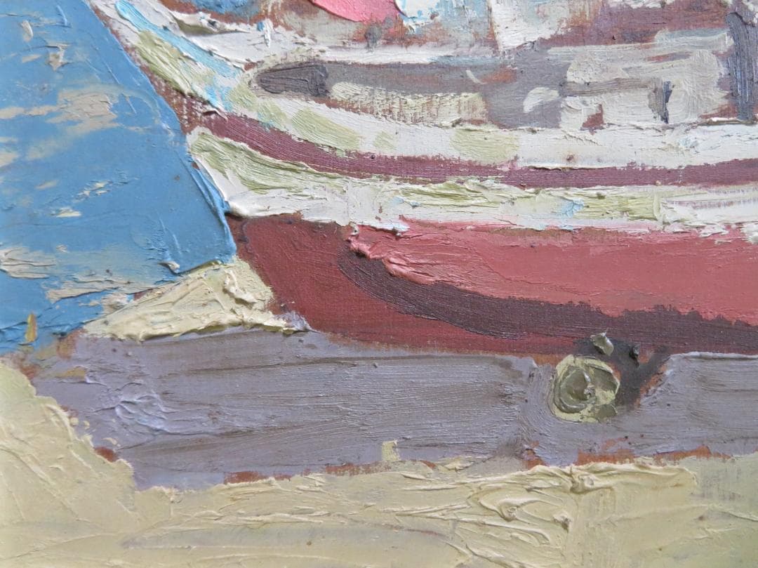 福留章太　「祭り」　油彩　F4号　国画会　国画奨学賞・褒状受賞　鳥取県