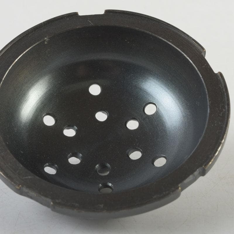 茶道具　唐銅風炉師　藤井宗喜作　唐銅　古銅写　火舎蓋置　共箱　V　9609