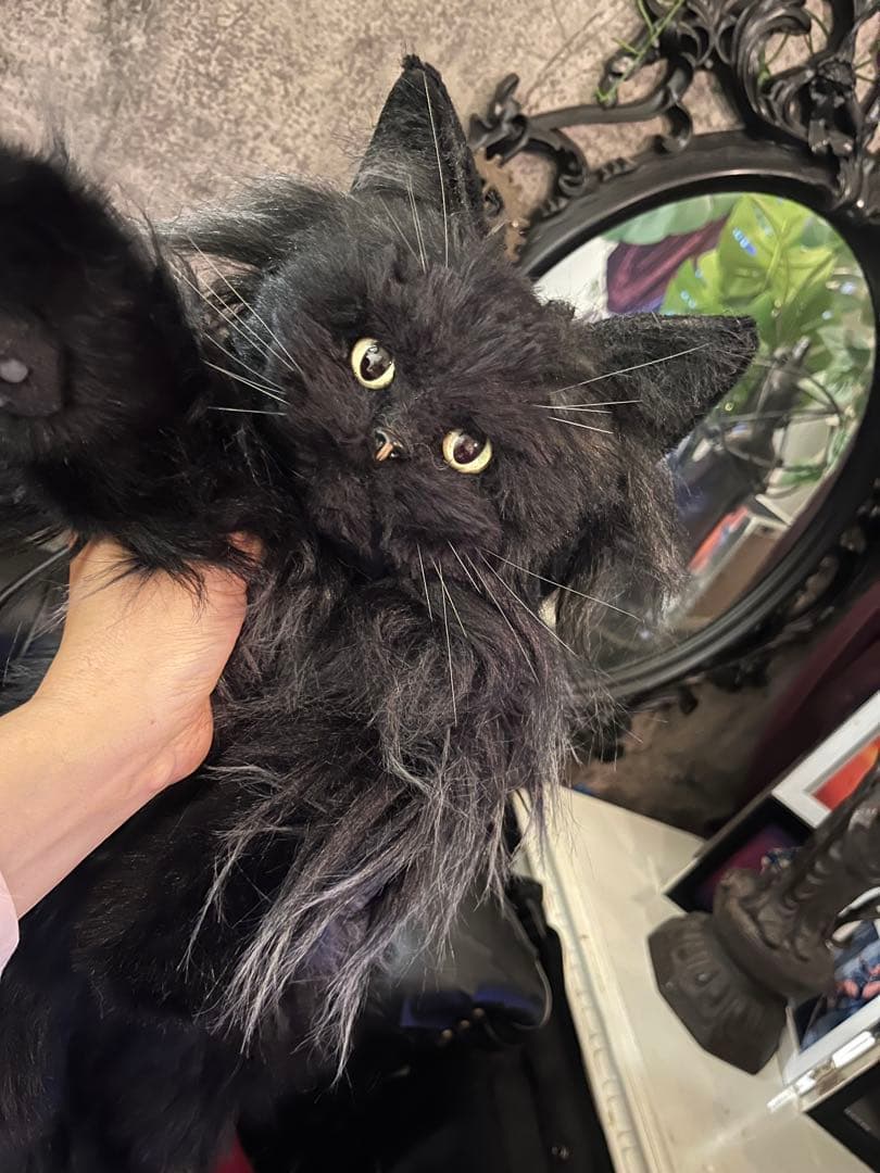 黒猫 ぬいぐるみ 等身大 リュック