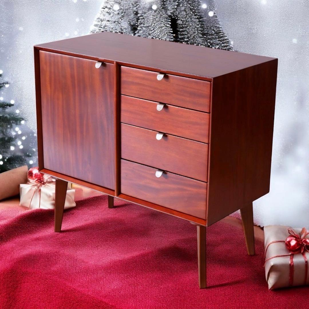 E 新品 北欧 リビングボード キャビネット サイドボード 本棚 収納