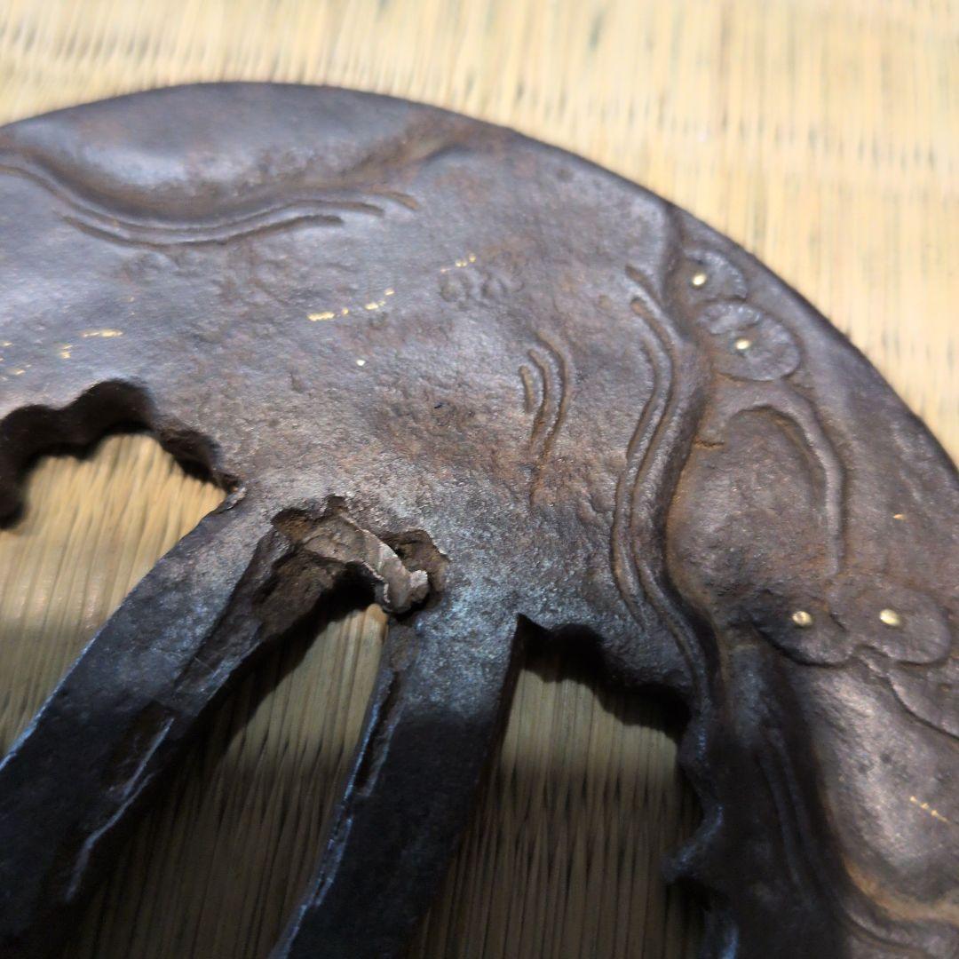 鍔　馬に人物　大刀用