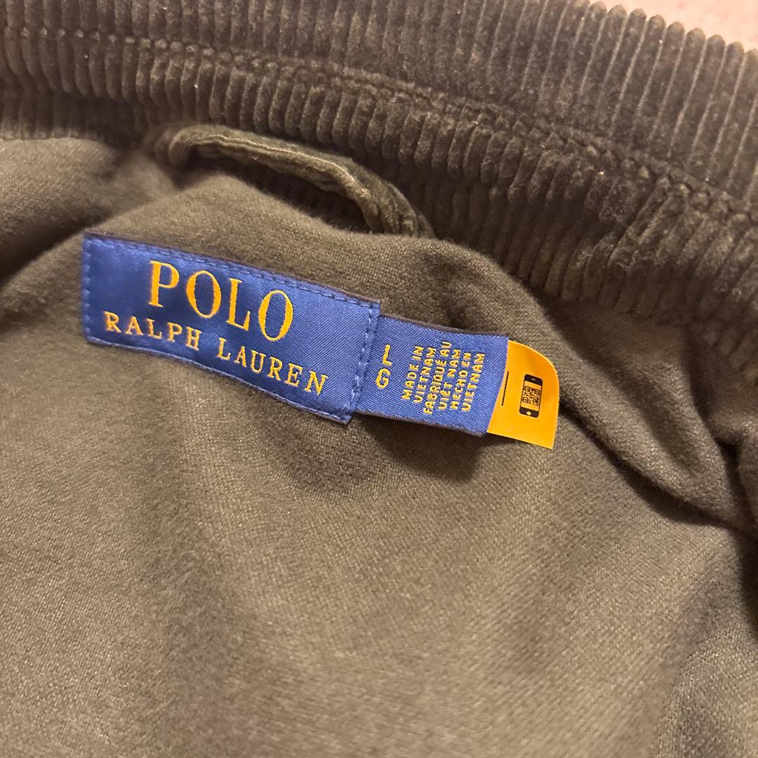 【美品】 ラルフローレン　コーデュロイ コーチジャケット　オリーブ　Lサイズ