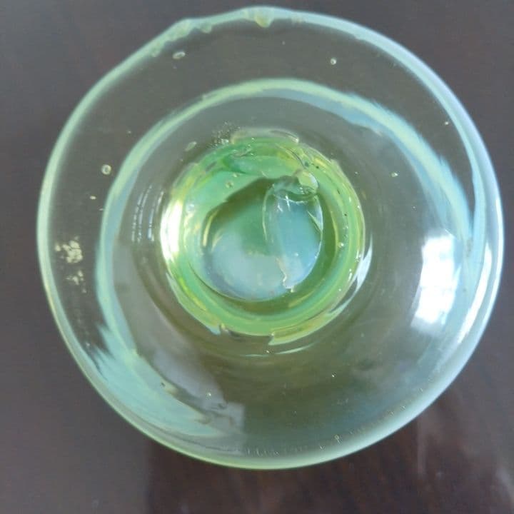 和ガラス 乳白ガラス被せ ウランガラス 2色氷コップ 大正ロマン