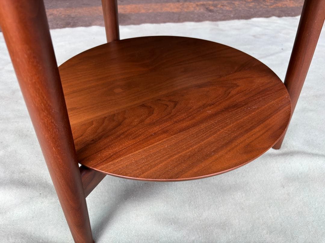 カンディハウス KAMUY 丸テーブル ナラ材 ブラウン 58センチ