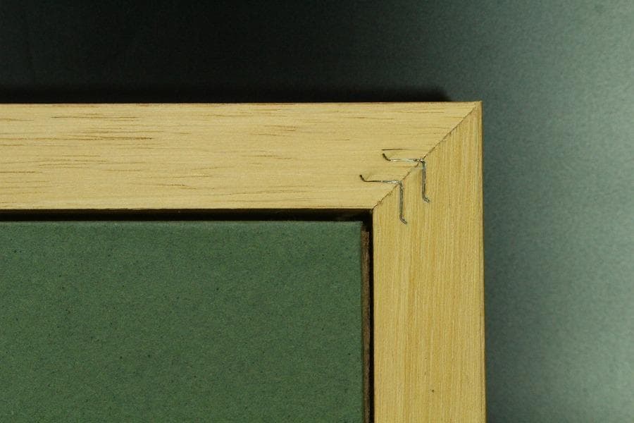 室内調度品 裂地風景画 額装 西陣 呉服屋蔵(K-LC936)