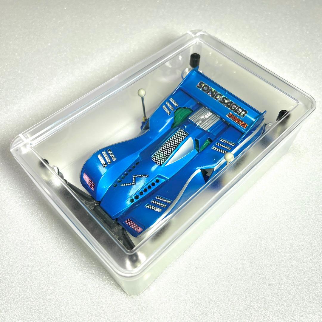 ミニ四駆　ソニックセイバー　肉抜き　クリヤーブルー　シルバーリーフ　キャンディ