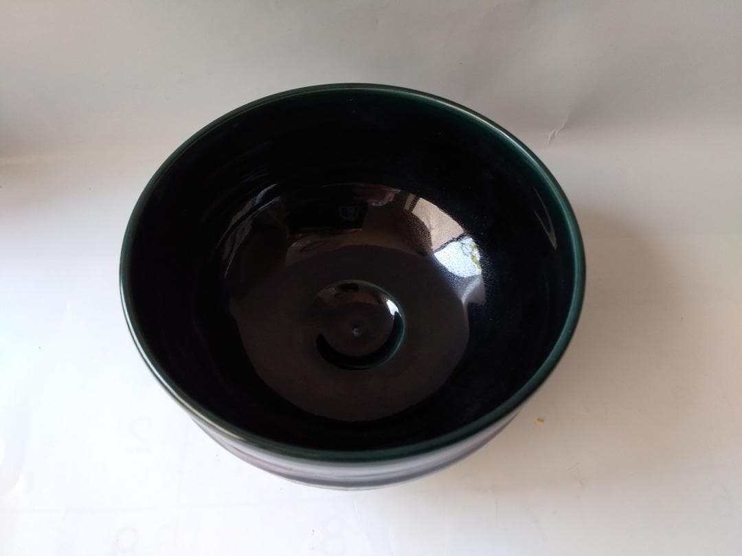 九谷焼 三代 三ツ井為吉 深厚釉 茶碗 共箱 共布 栞 茶道具 抹茶碗  新品