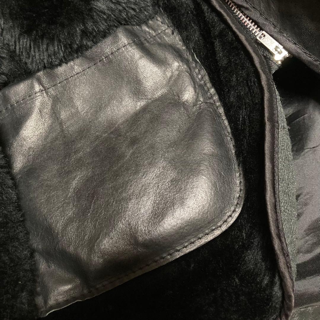 Schott ブラック レザー シングルライダースジャケット 42