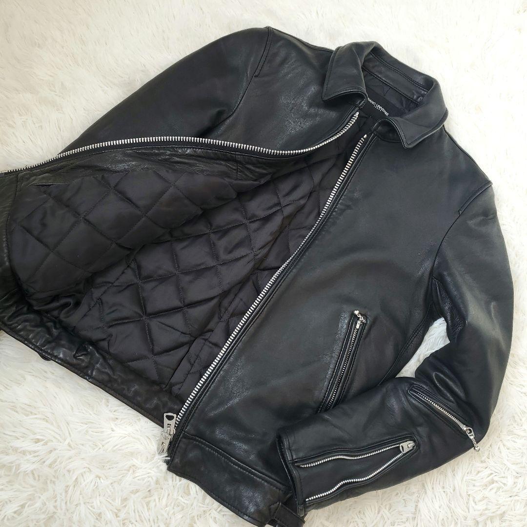 ⭐極美品⭐nano・universe ラムレザー シングルライダース 中綿 黒