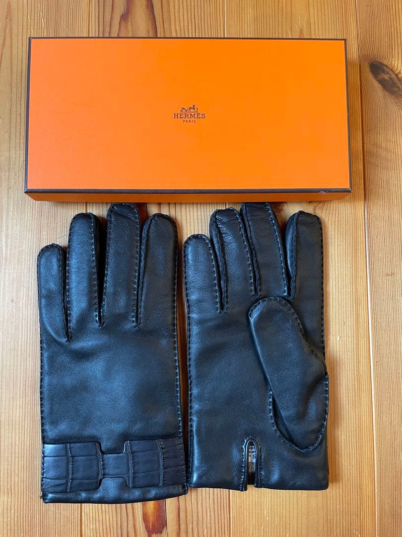 HERMES ブラック手袋 サイズ9