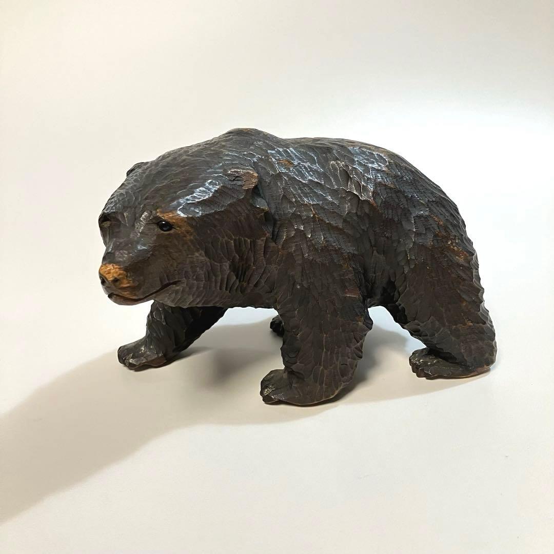 北海道　旭川　古作　アイヌ　木彫りの熊　木彫り熊　木彫熊　クマ　民芸　伝統工芸