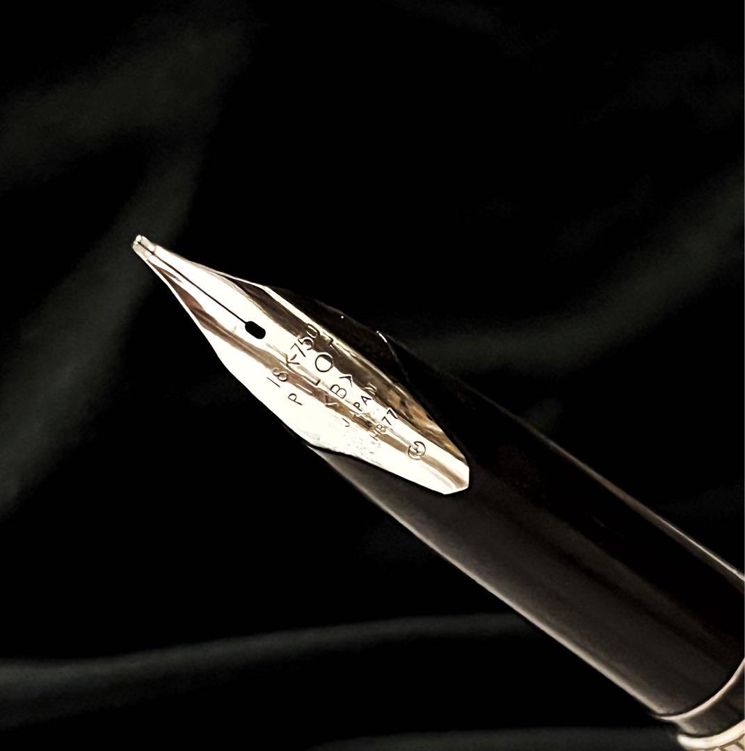 PILOT パイロット 万年筆 18K-750 スターリングシルバー　ケース付