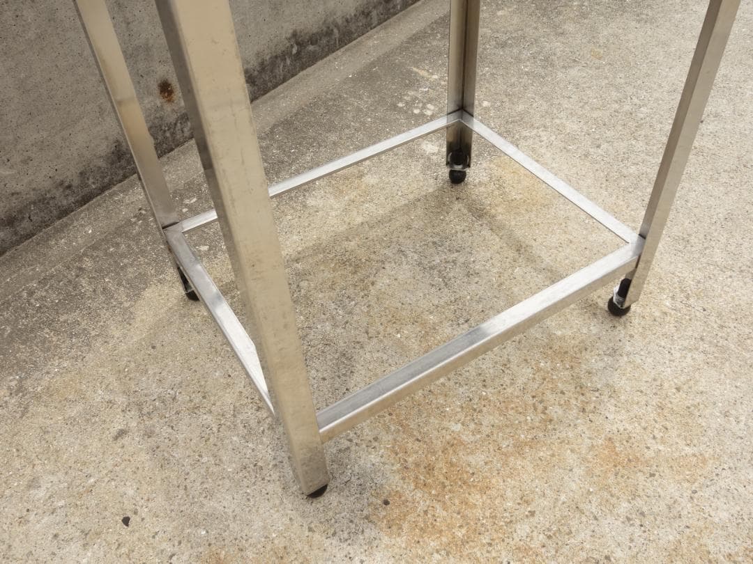 【中古】M▽業務用 厨房 作業台 棚 ステンレス (Fe1784)