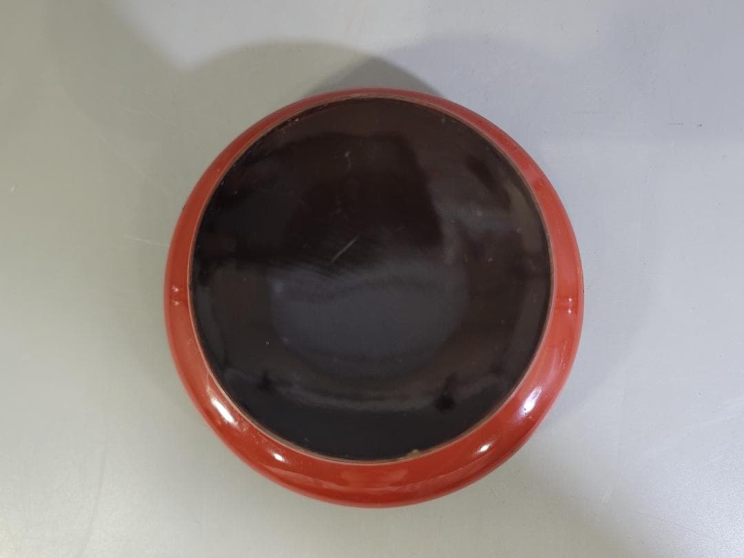 DT589 茶道具 朱塗 松竹梅蒔絵 天目台 時代物