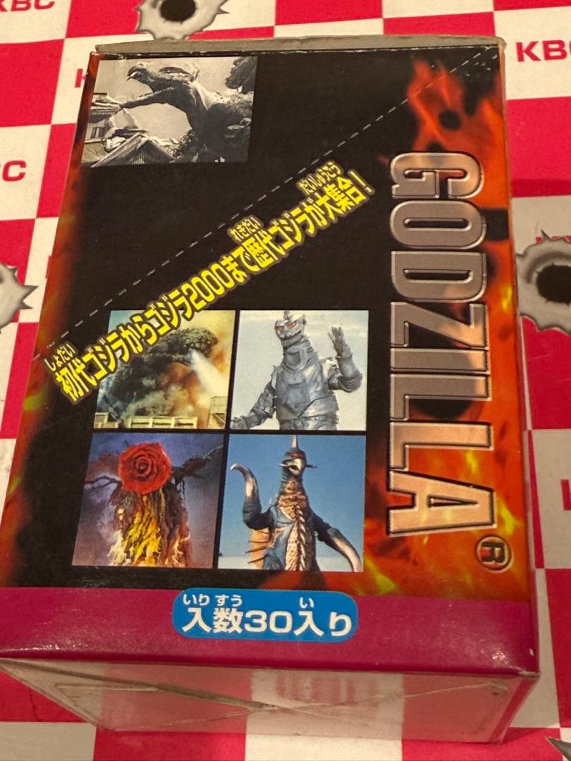 絶版99'ゴジラシール烈伝//歴代ゴジラ大集合1BOX30パック入新品未展示物