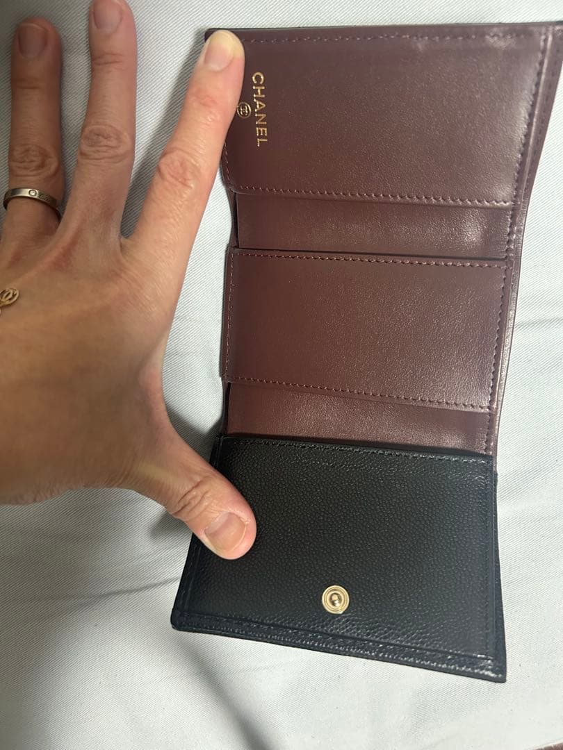 シャネル　三つ折り財布　マトラッセ　極美品　ほぼ付属品有り