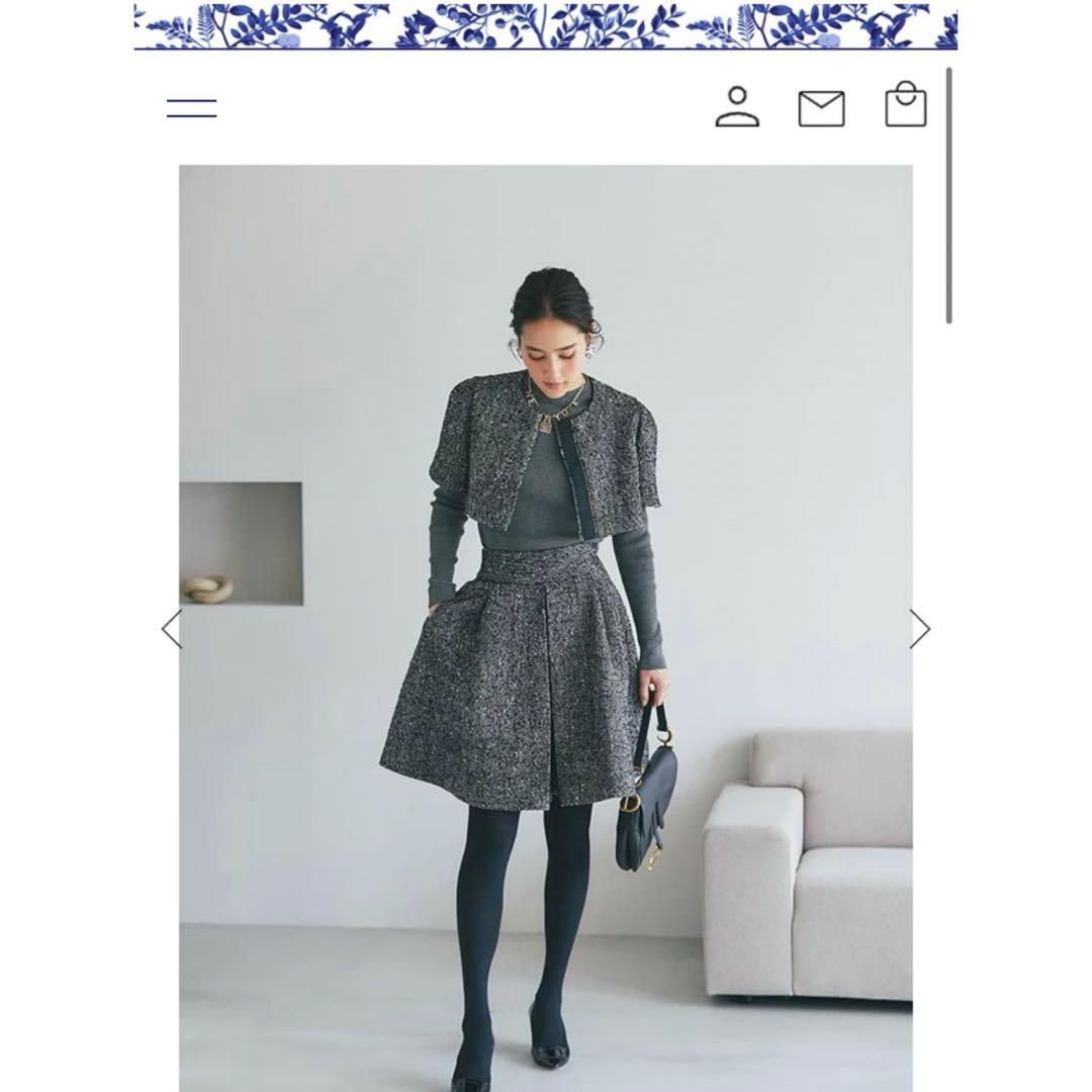 グレー ツイード セブンテン　美品　キュロット