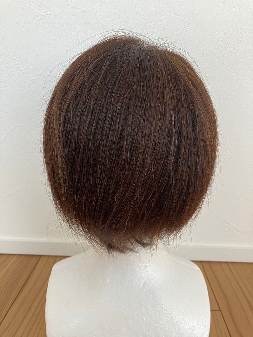 【お値下げ】医療用　フルウィッグ　人毛100％　ダークブラウン