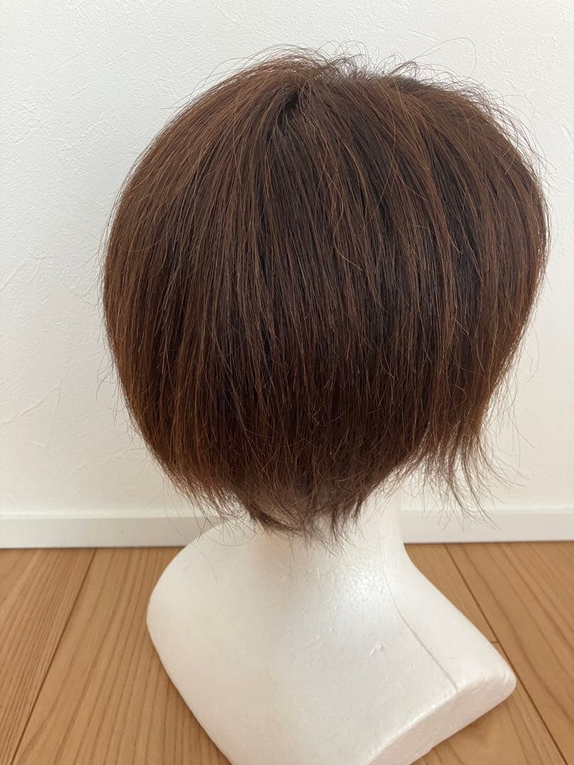 【お値下げ】医療用　フルウィッグ　人毛100％　ダークブラウン