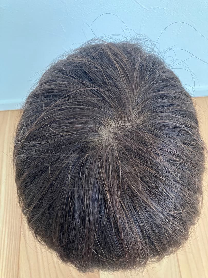 【お値下げ】医療用　フルウィッグ　人毛100％　ダークブラウン