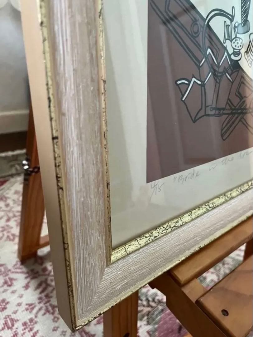 シルクスクリーン　限定版　サイン、ED有　額入り　ジニー・キム　希少　蝶